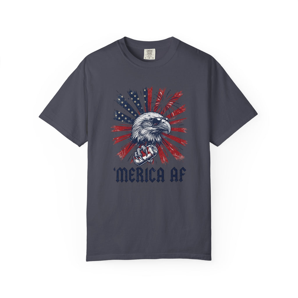 Eagle with American Flag rays T-shirt | 'Merica AF Graphic Tee