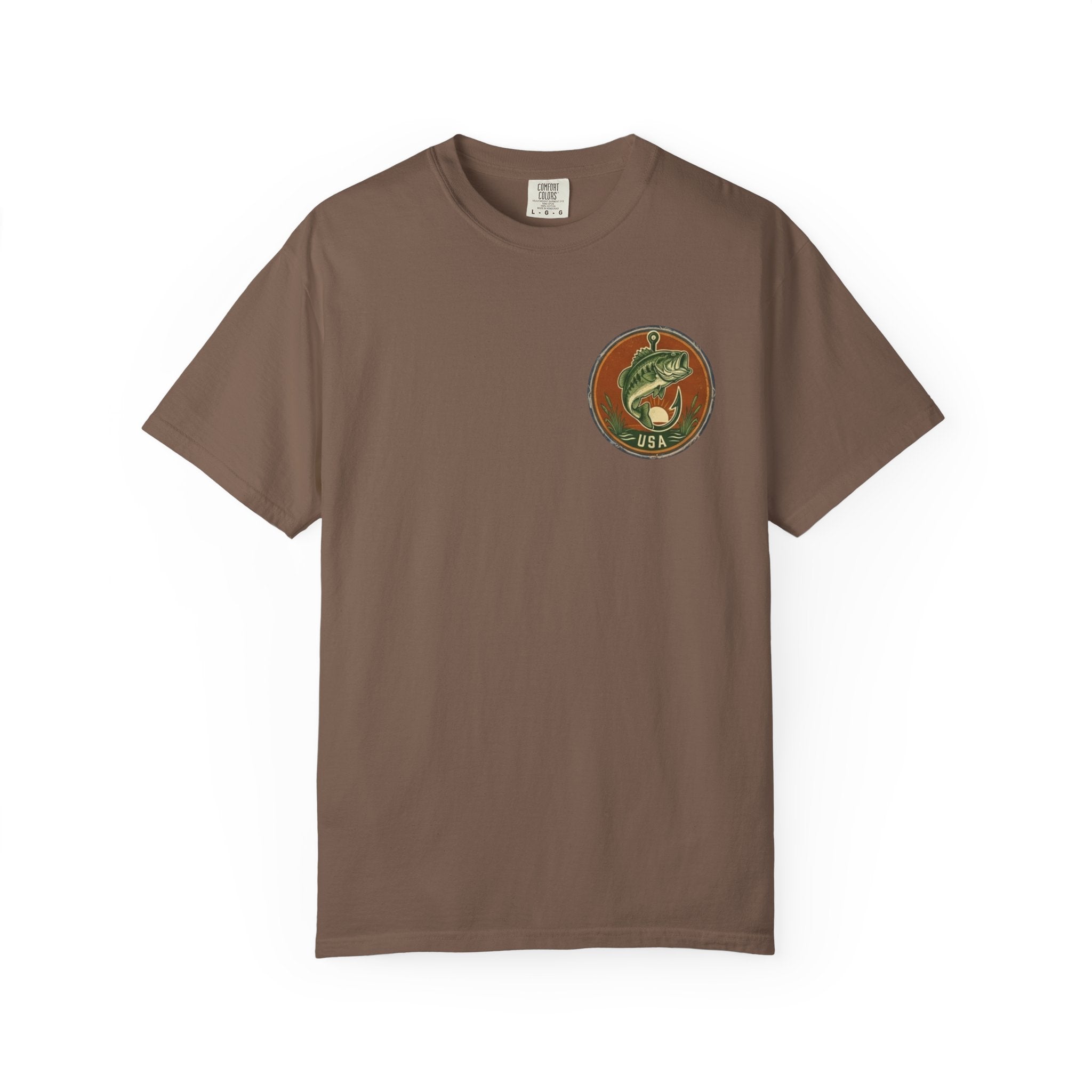Catch Ya Later Bass Circle graphic T-Shirt | Fishing logo tee