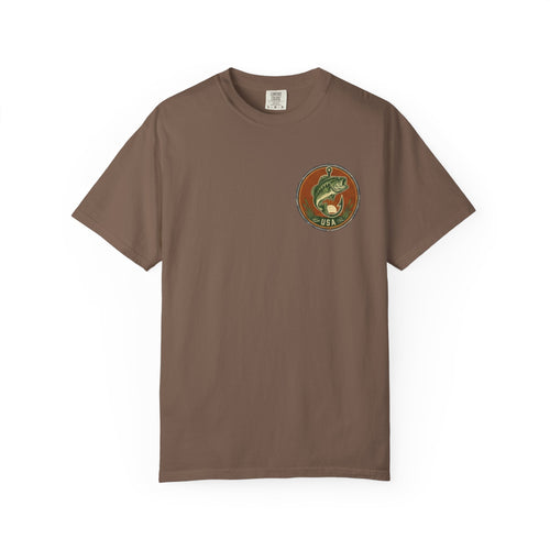 Catch Ya Later Bass Circle graphic T-Shirt | Fishing logo tee