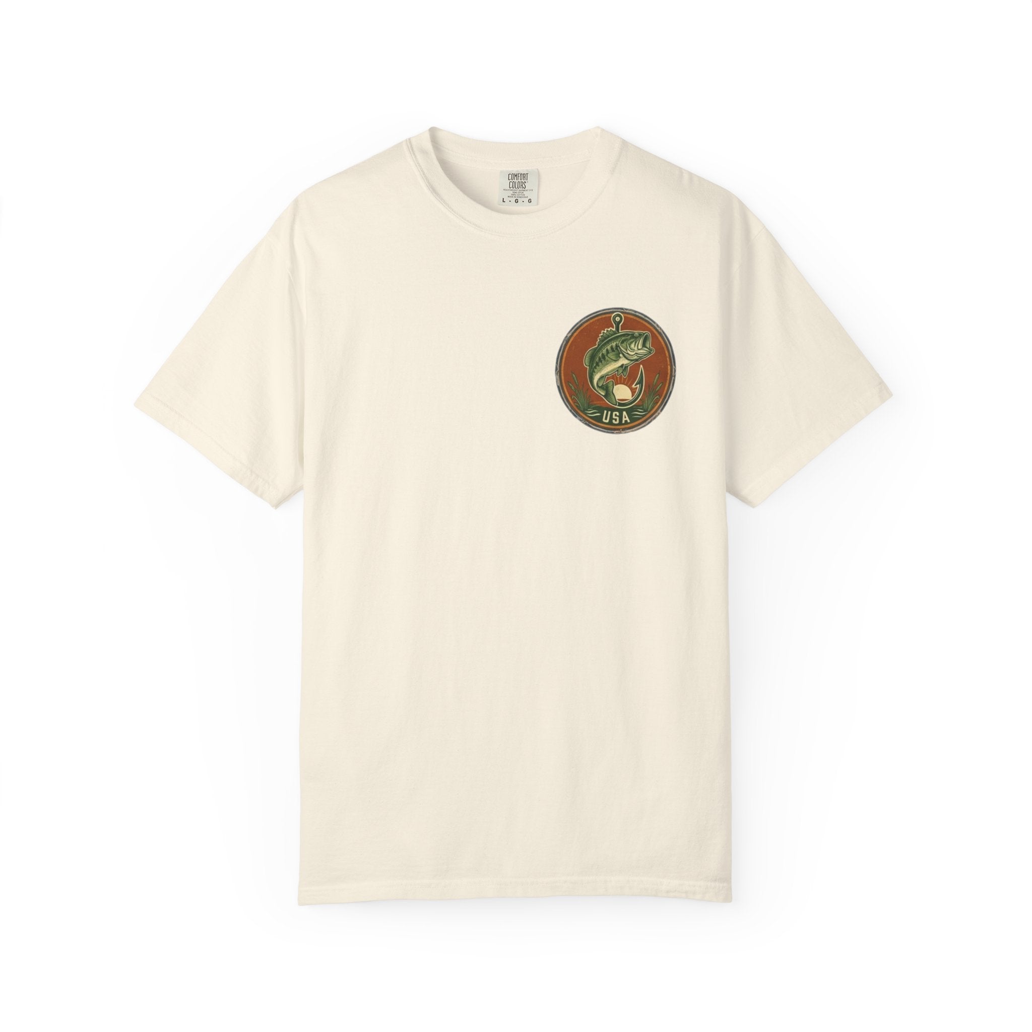Catch Ya Later Bass Circle graphic T-Shirt | Fishing logo tee