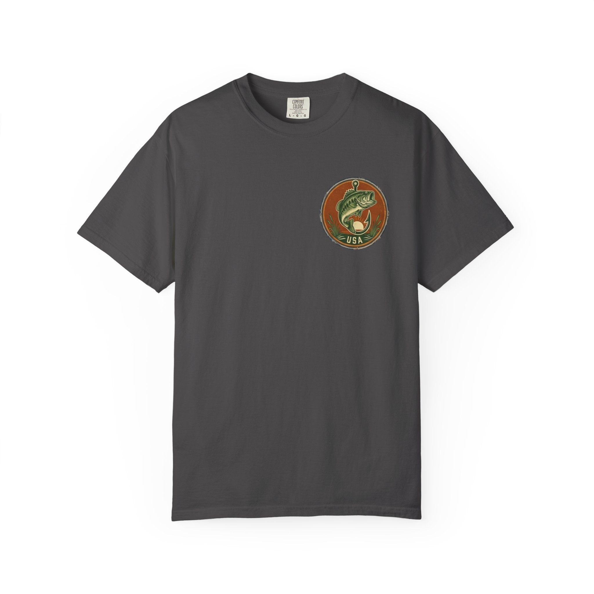 Catch Ya Later Bass Circle graphic T-Shirt | Fishing logo tee