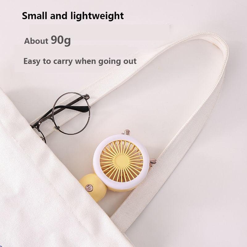 LED Night Light Handheld Fan