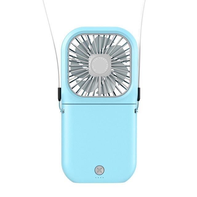 Foldable Neck Fan with Power Bank