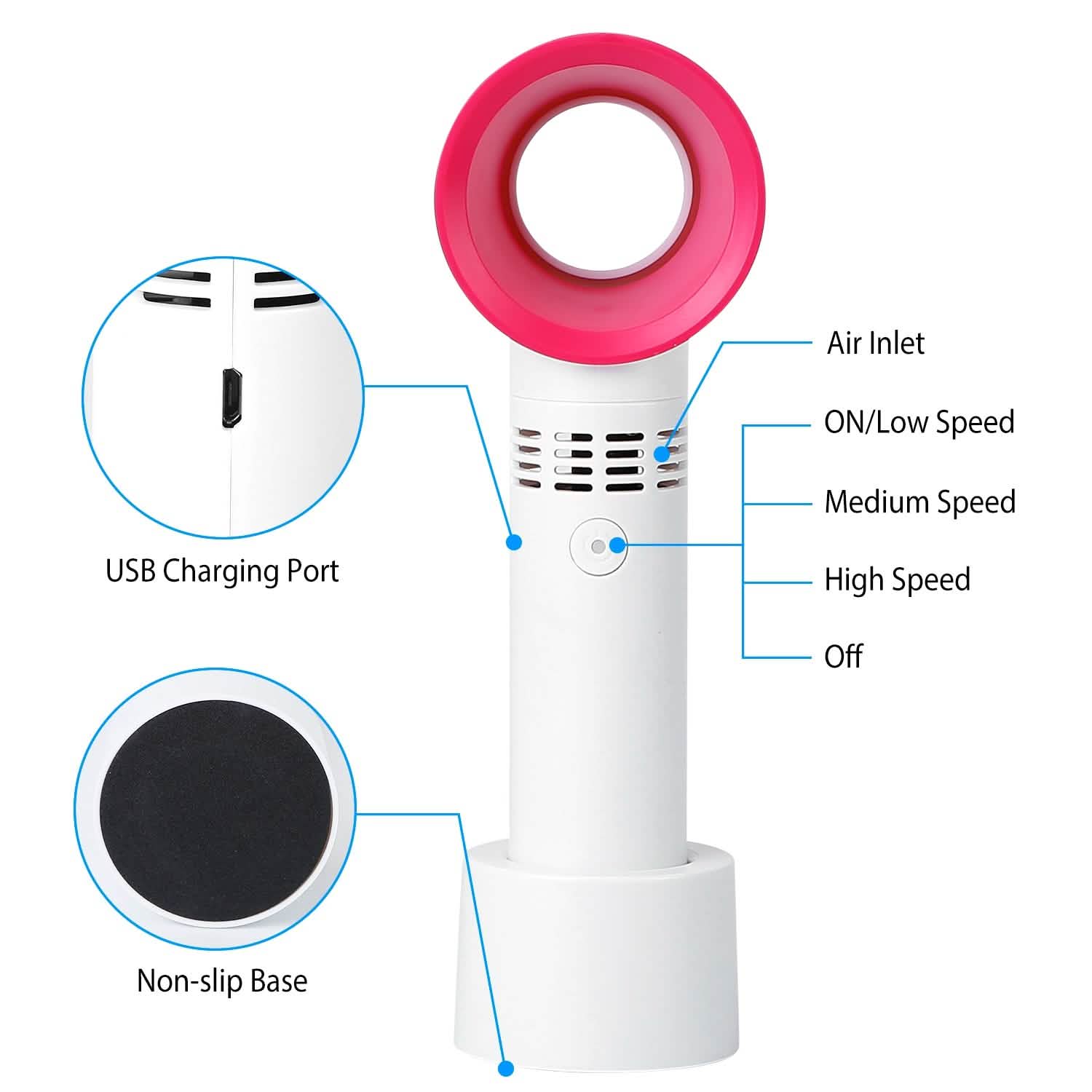 Portable Bladeless Handheld Fan