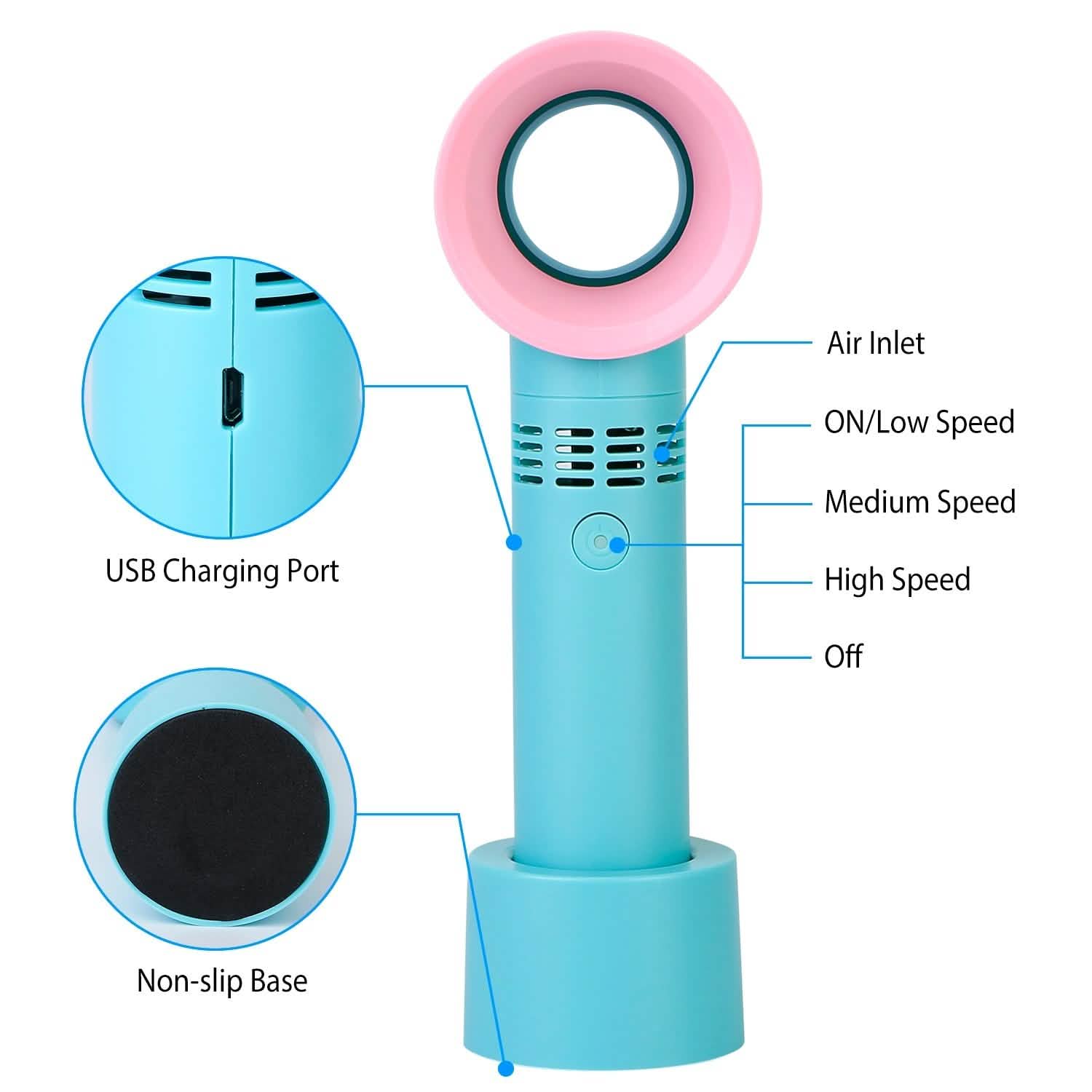 Portable Bladeless Handheld Fan