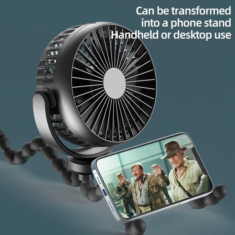 Octopus Stroller Fan | Portable Clip-On Baby Fan | Summer Cooling for Strollers & Cribs